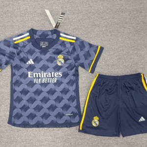 Real Madrid 2023/24 Away Kids Jersey And Shorts Kit
