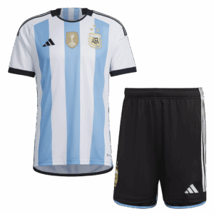 Argentina 2022 Three Stars Jersey Home Adult Jersey And Shorts Kit