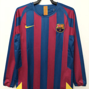 Barcelona 2005/2006 Home Long Sleeves Retro Jersey