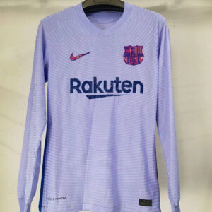 Barcelona 2021/22 Away Authentic  Long Sleeves Player Version Jersey