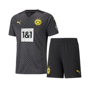 Borussia Dortmund 2021/22 Away Kids Jersey And Shorts Kit