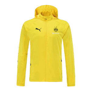 Borussia Dortmund 2022 Windbreaker Hoodie Jacket Yellow