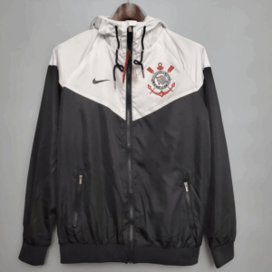 Corinthians 2022 Windbreaker Hoodie Jacket Black&white