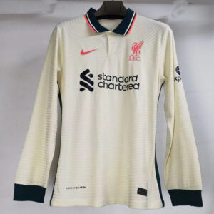 Liverpool 2021/22 Away Long Sleeves Player Version Jersey