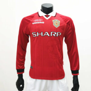 Manchester United 1999/2000 Home Long Sleeves Retro Jersey