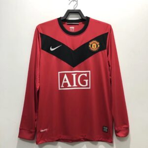 Manchester United 2009/2010 Home Long Sleeves Retro Jersey