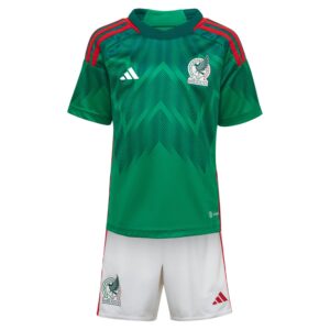 Mexico 1998 Home World Cup Kids And Shorts Kit Retro Jersey