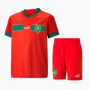Morocco 2022/23 Home Kids Jersey And Shorts Kit