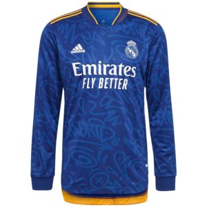 Real Madrid 2021/22 Away Authentic Long Sleeves Player Version Jersey