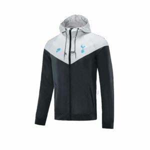 Tottenham Hotspur 2022 Black&grey Windbreaker Hoodie Jacket