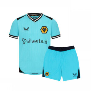 Wolves 2021/22 Third Goalkeeper Kids Jersey And Shorts Kit